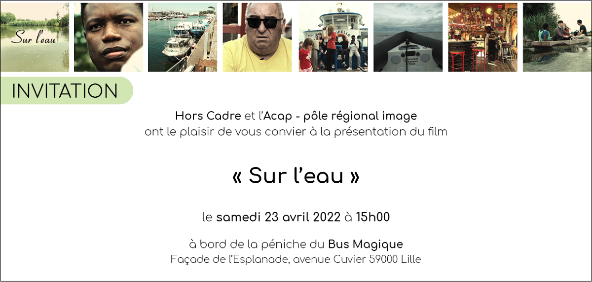 Carton invitation "Sur l'eau"